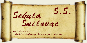 Sekula Smilovac vizit kartica